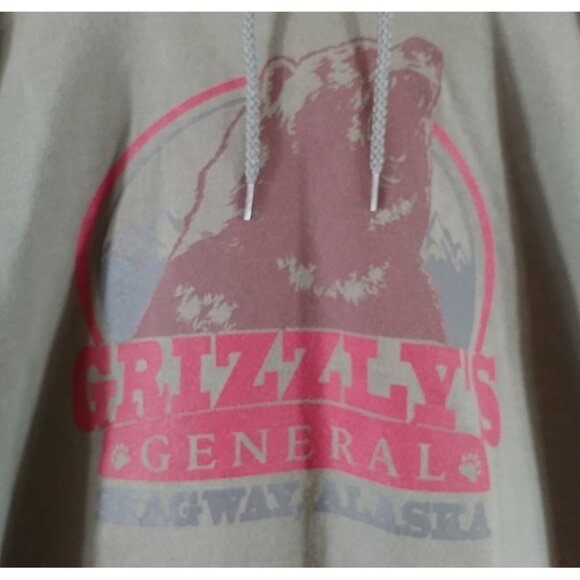 Hanes Men's Gray Skagway Alaskan Graphic Grizzly Bear Hoodie Sweatshirt Size 3XL - Picture 3 of 8
